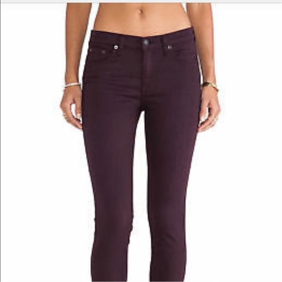Deep Purple plum rag & bone skinny jeans - Picture 2 of 13